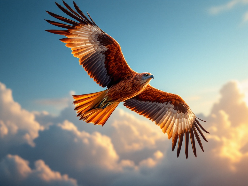 A red kite — a bird of prey — soaring high on a thermal: freedom, focus and ambition